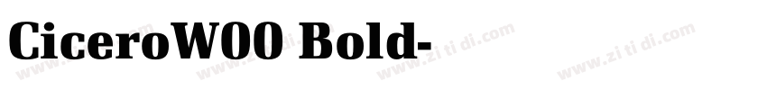 CiceroW00 Bold字体转换